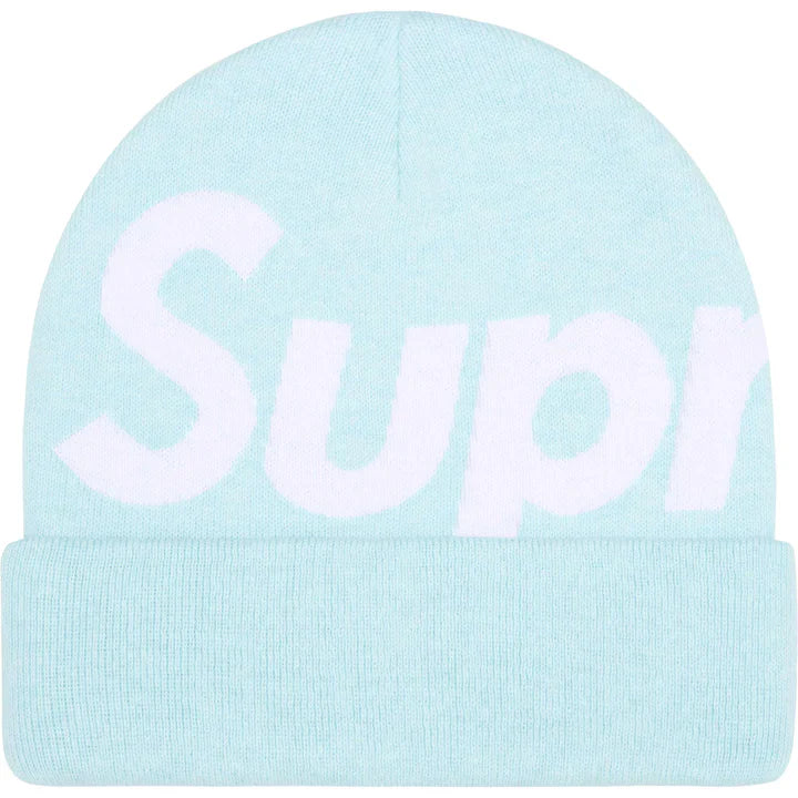 Supreme Big Logo Beanie (FW25) Light Blue