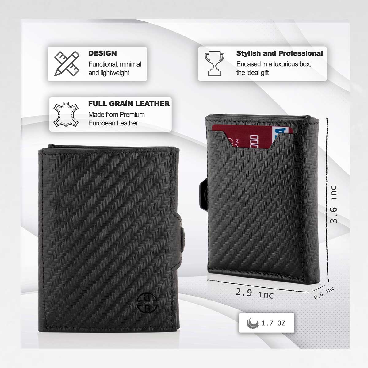 Verona Front Pocket Trifold Leather Wallet
