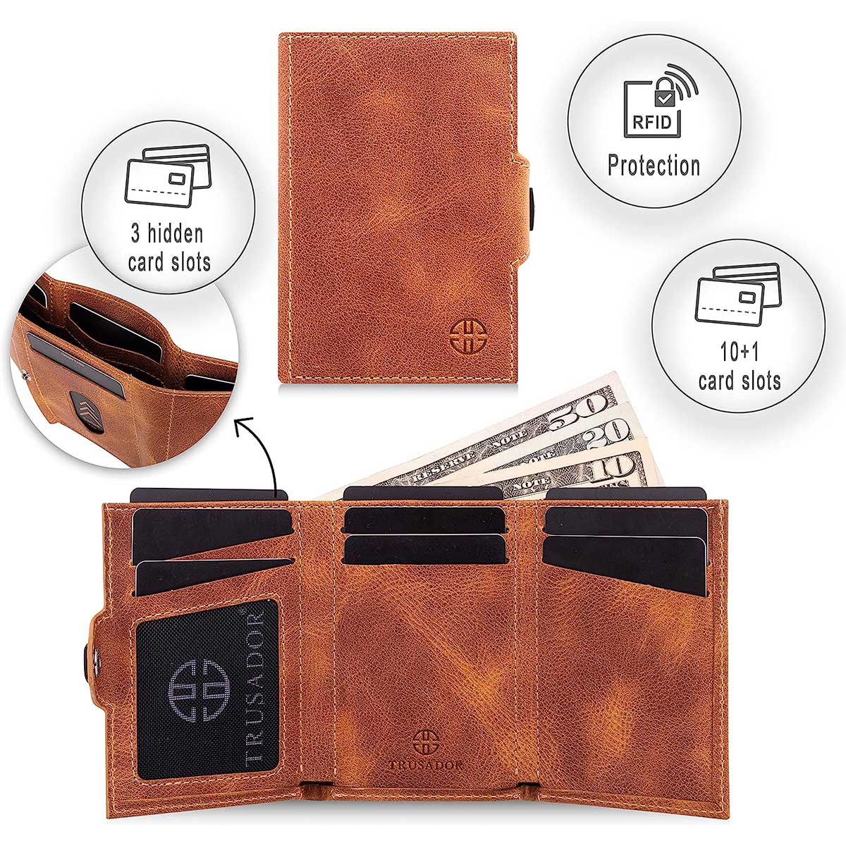Toscana Trifold Leather Wallet
